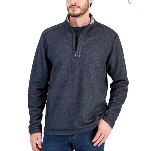NWT Tommy Bahama Men's Bayview Reversible Quarter-Zip Sweater XL - Picture 2 of 10